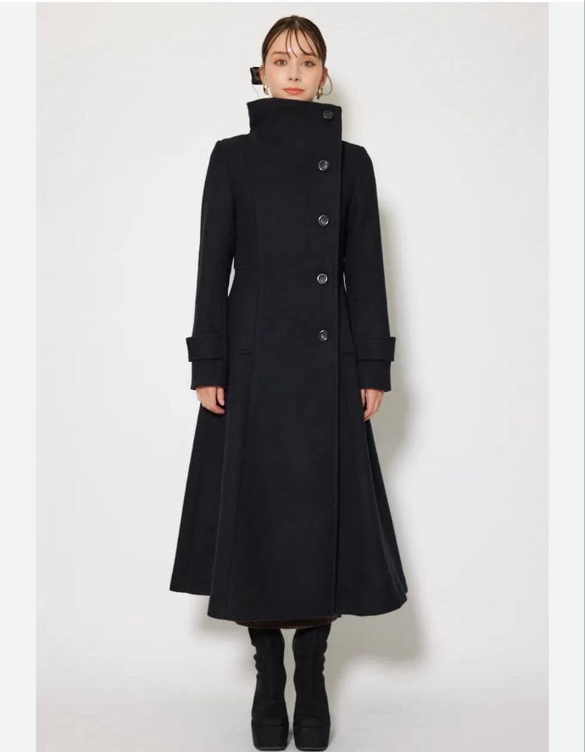 rienda 25オーバーネックシンデレララインコート 秋服 冬服 Sサイズ