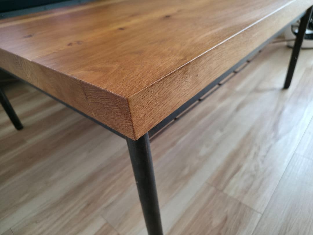 センターテーブル・ローテーブル TRUCK FURNITURE OAK IRON-LEG LOW TABLE