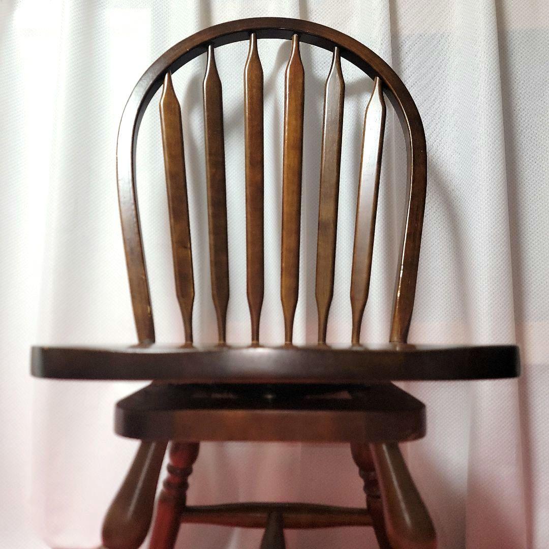 【即決】360°回転ヴィンテージ高級ダイニングチェア　マレーシア 安定ok！！