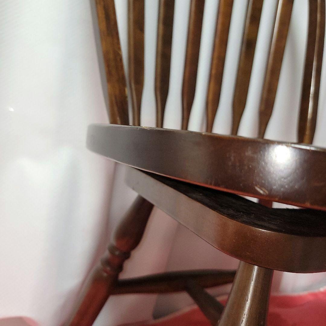 【即決】360°回転ヴィンテージ高級ダイニングチェア　マレーシア 安定ok！！