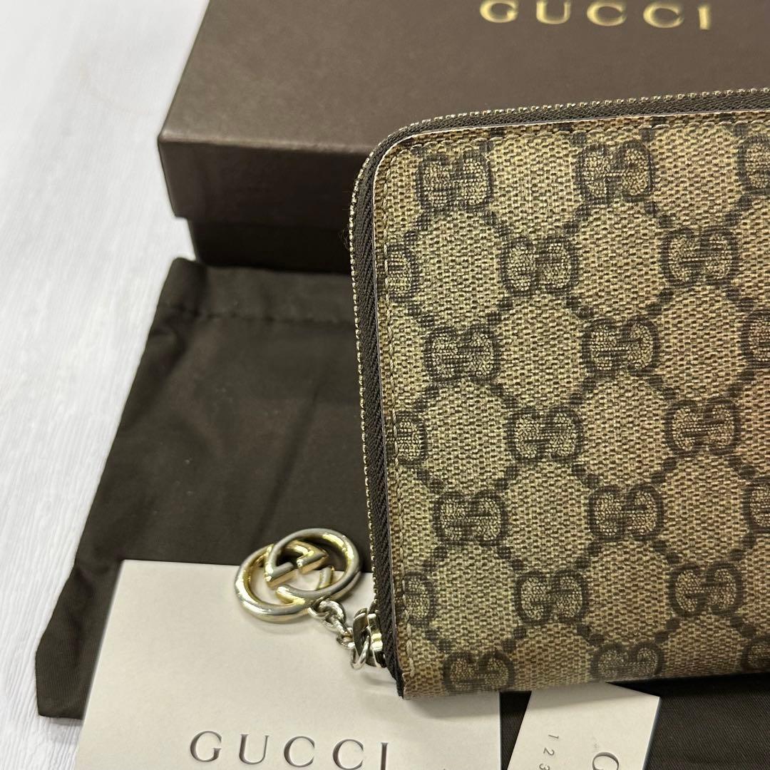 新品同様‼️ グッチ　GUCCI 財布　長財布　GGスプリーム　付属品込み