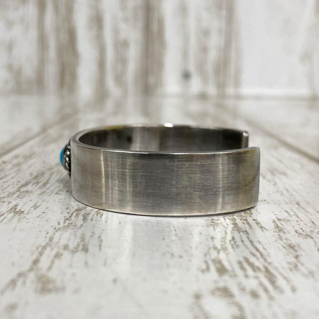 ra-2288)Taro Washimi Sプレーンバングル12mm ターコイズ