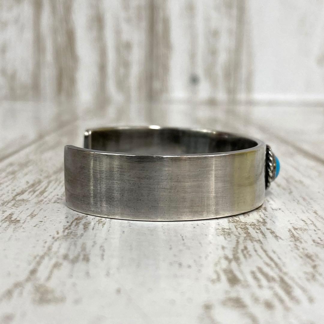 ra-2288)Taro Washimi Sプレーンバングル12mm ターコイズ