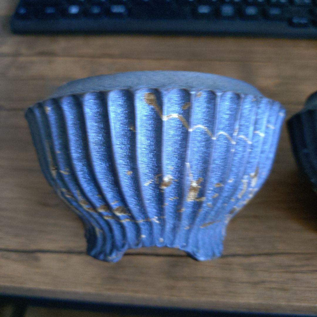 【新品未使用】作家鉢 ゴールド釉 シルバー釉 2個セット