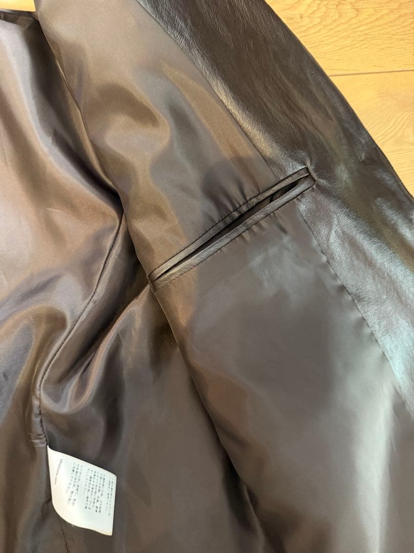 美品⭐︎OHOTOROダークブラウン レザージャケットオーバーサイズ