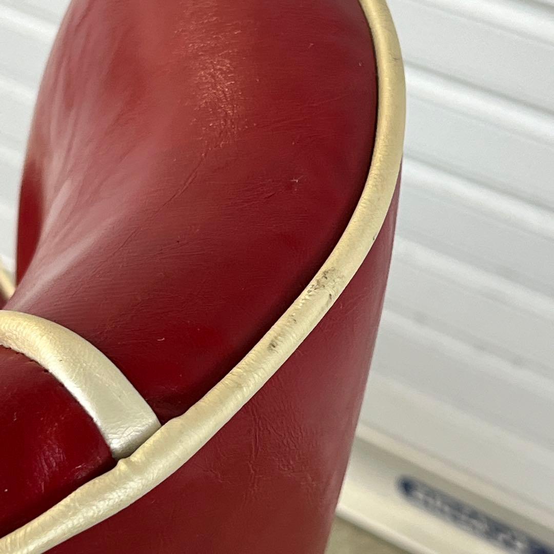 Donovan ダイニングチェアー 木製 PUレザー レッド