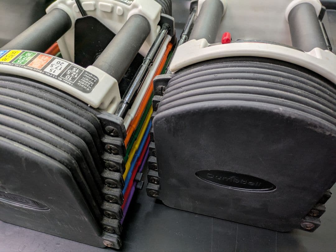 パワーブロックタイプ　可変式ダンベル　50ポンド2個　【手渡し限定】中古品