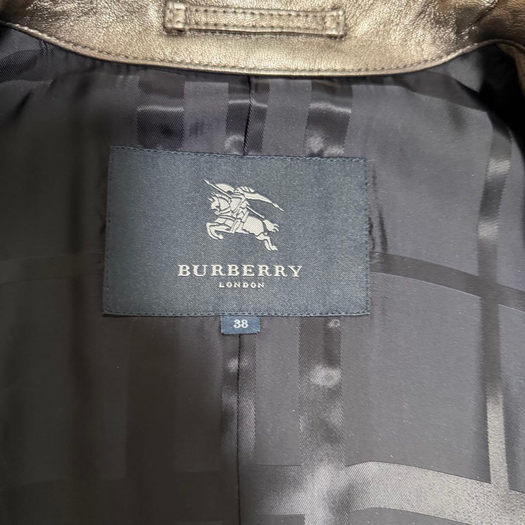 未使用タグ付き　バーバリーロンドン　ラムレザー トレンチコート　ノバチェック