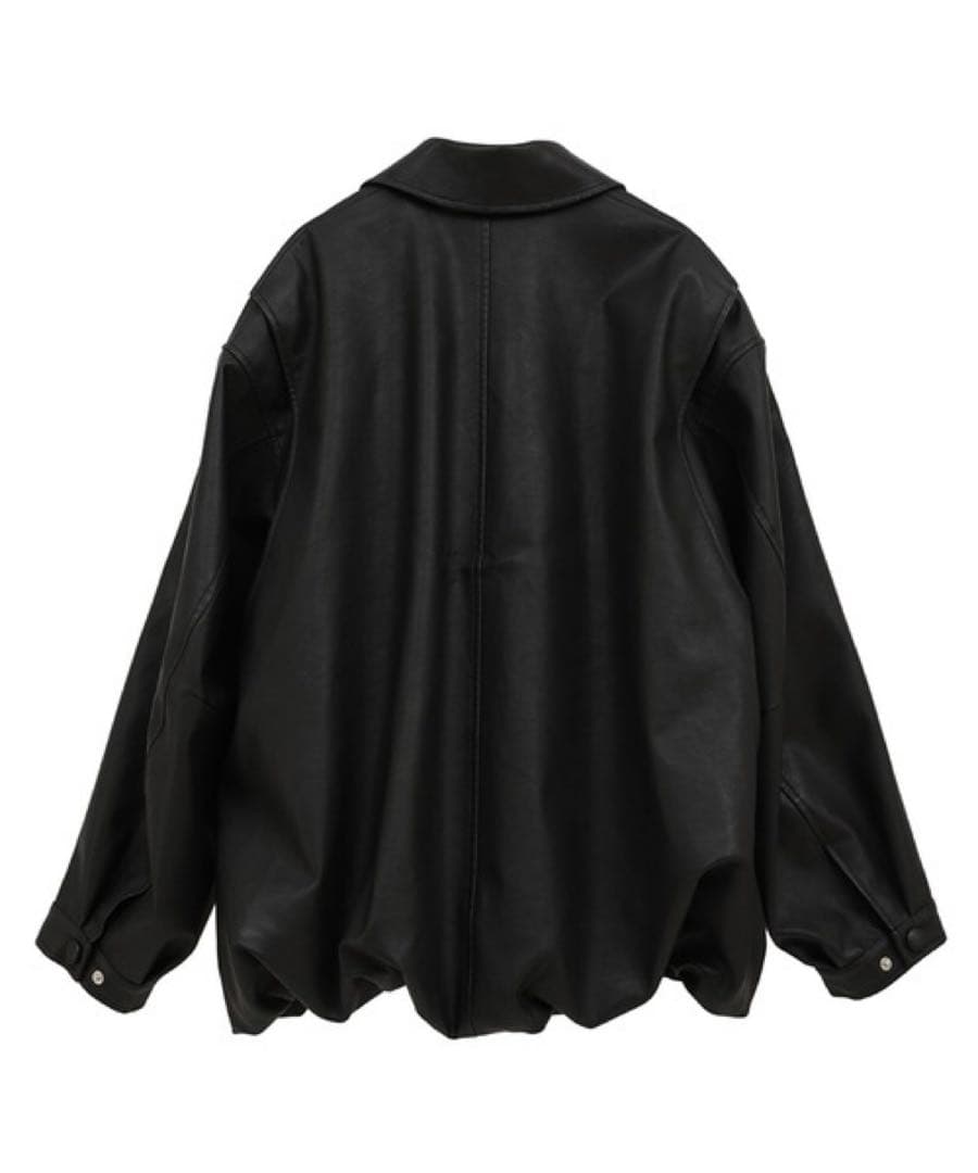 CLANE FAKE LEATHER BALLOON JACKET ブラック 1