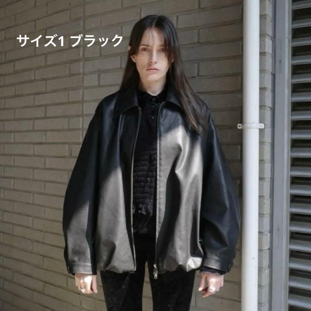 CLANE FAKE LEATHER BALLOON JACKET ブラック 1
