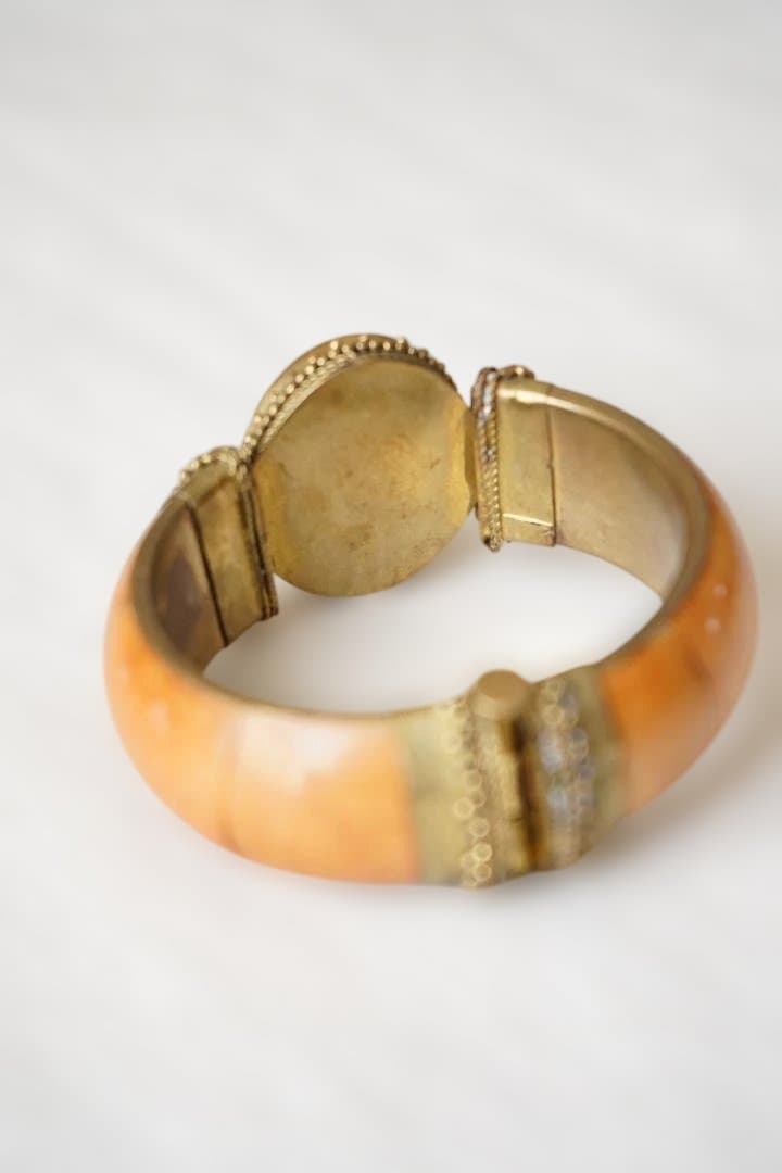 アフリカ輸入 天然石風バングル（アンティーク調） [並行輸入品]