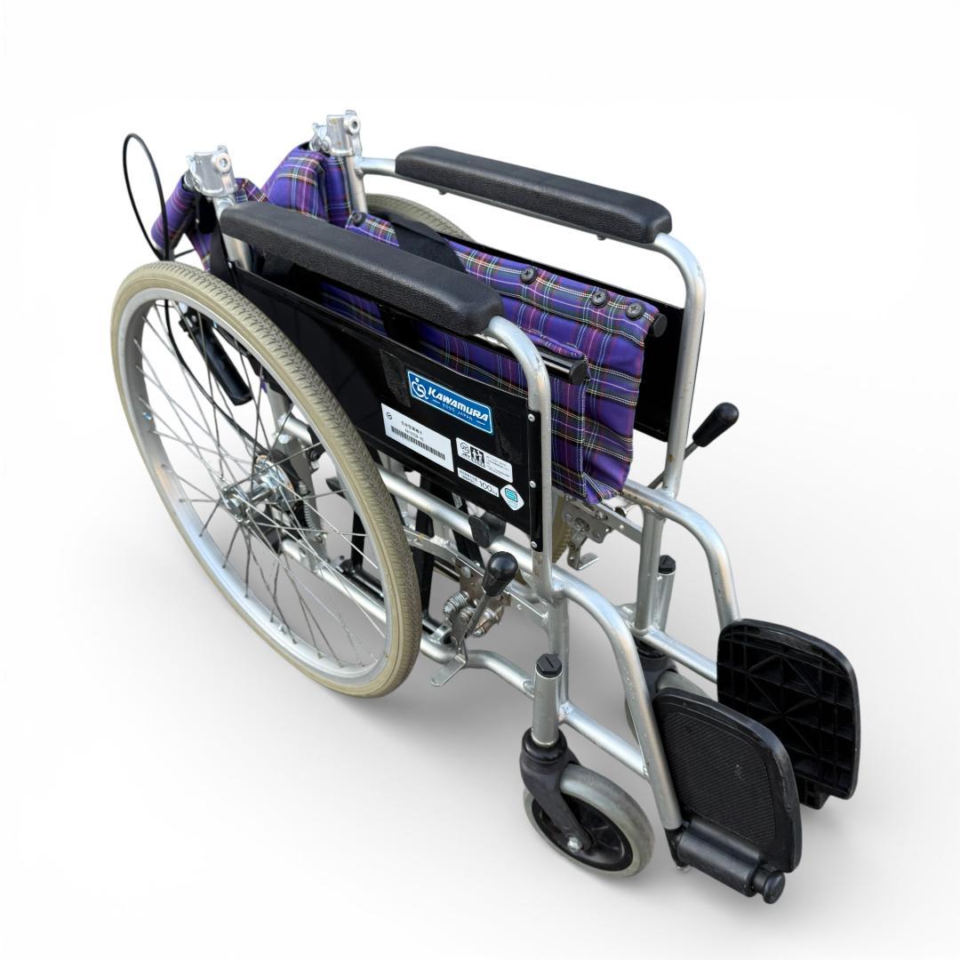 カワムラ自走式車椅子 KAJ102SB-40 ノーパンクタイヤ 背折れ介護 介助
