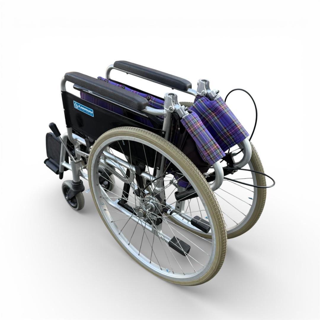 カワムラ自走式車椅子 KAJ102SB-40 ノーパンクタイヤ 背折れ介護 介助