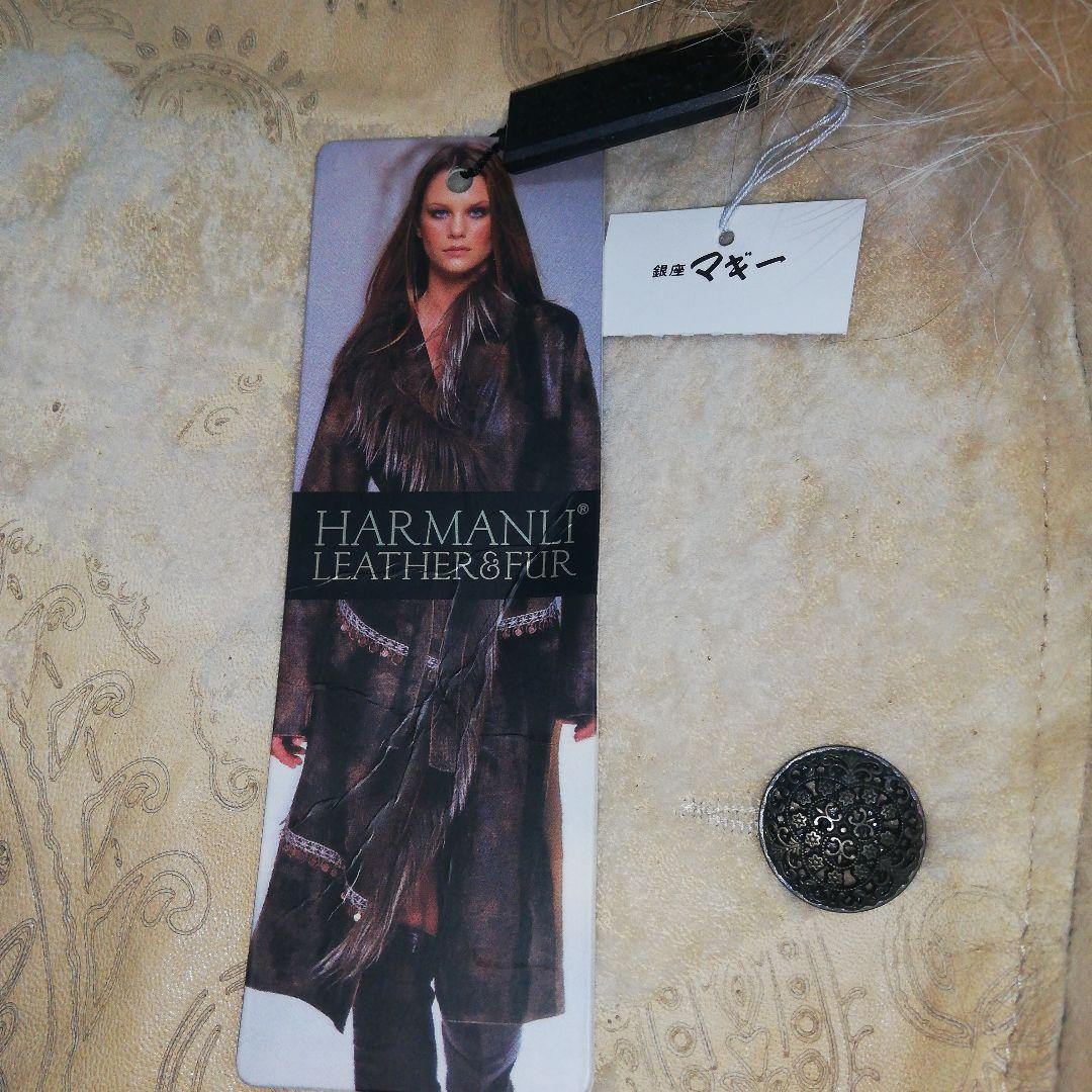 HARMANLI レザーコート ロングコート ロング丈 ペイズリー ファー 本革