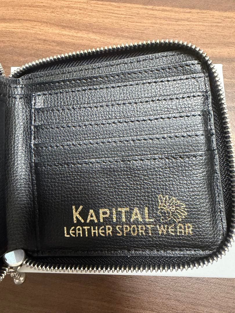 KAPITAL BONE WALLET M 黒 こつこつ