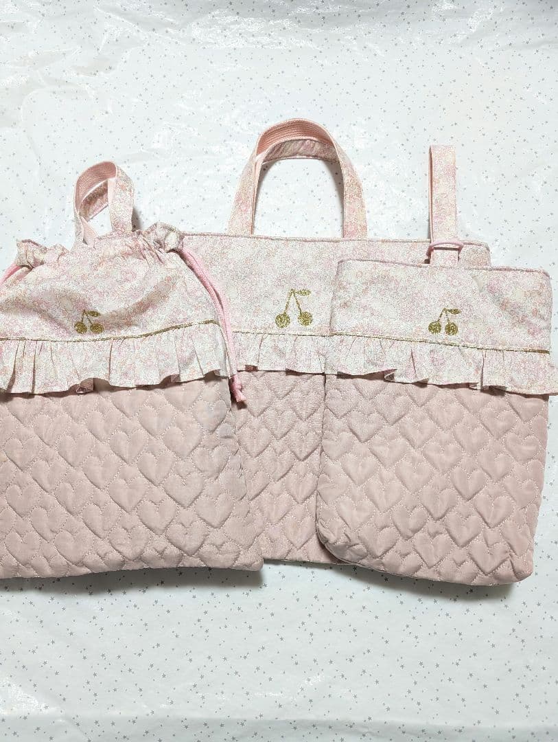 リバティ キラキラミシェル レッスンバッグ上履き入れ 体操服袋ハンドメイド