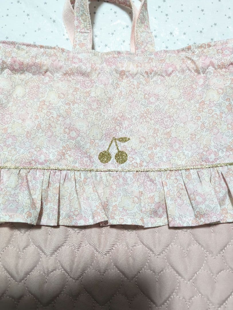 リバティ キラキラミシェル レッスンバッグ上履き入れ 体操服袋ハンドメイド