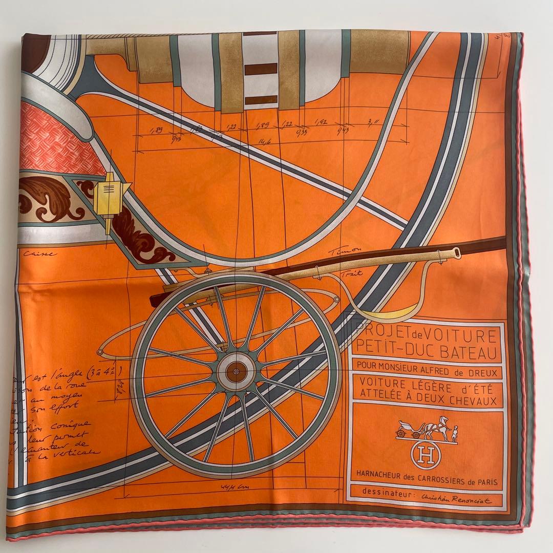 【エルメス】シルクスカーフ90㎝