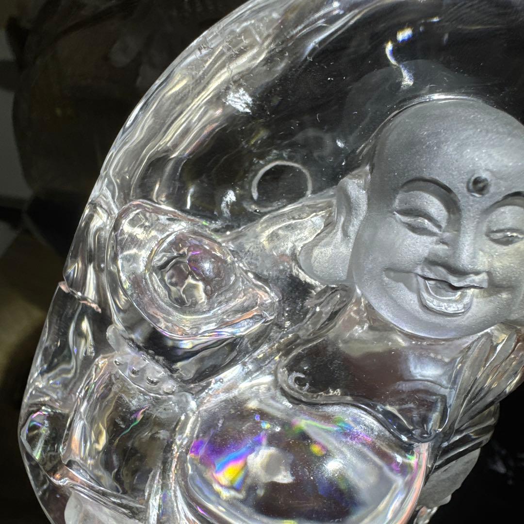 極上品　超透明　天然　七福神　布袋様　水晶