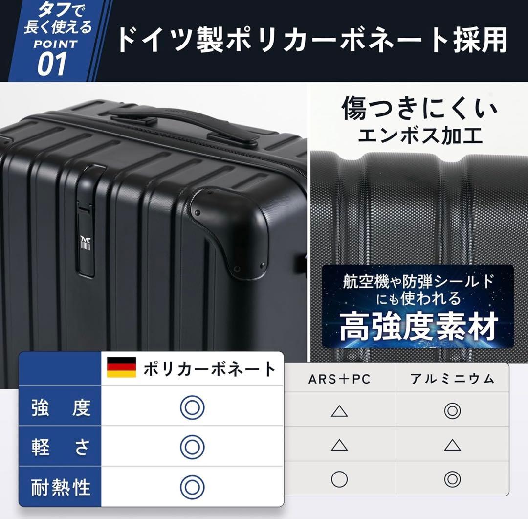 MAIMO キャリーケース　ブルー　スーツケース　Mサイズ