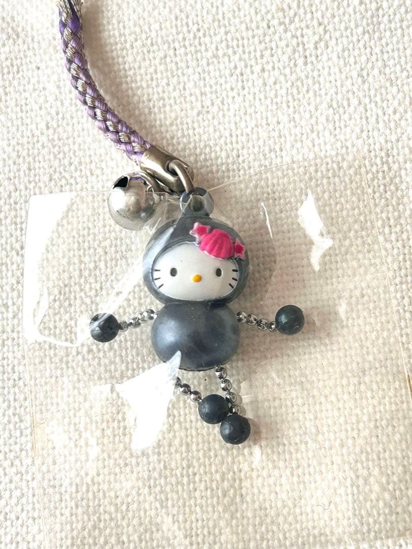 ご当地キティ　三重県限定　黒真珠バージョン　ハローキティストラップ　2007年製