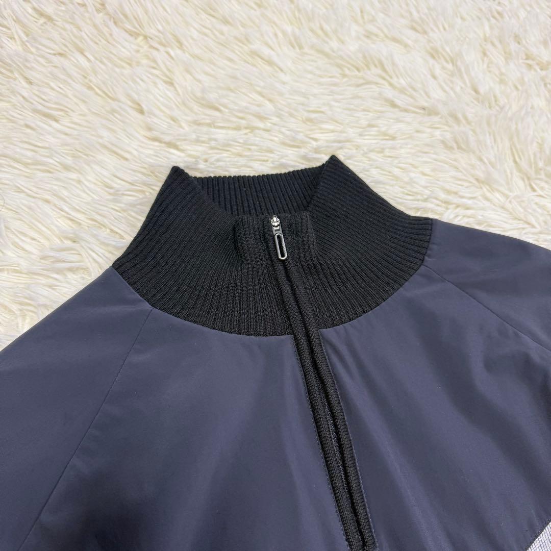 【デサントゴルフ】ハーフジップ ニット 肉厚 グレー Lサイズ メンズ