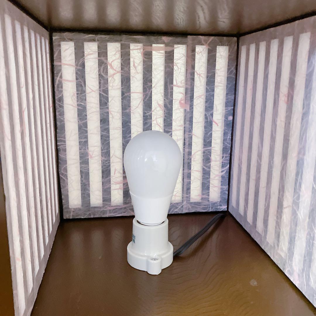 行灯　木製電気スタンド　フロアランプ　和室　和モダン