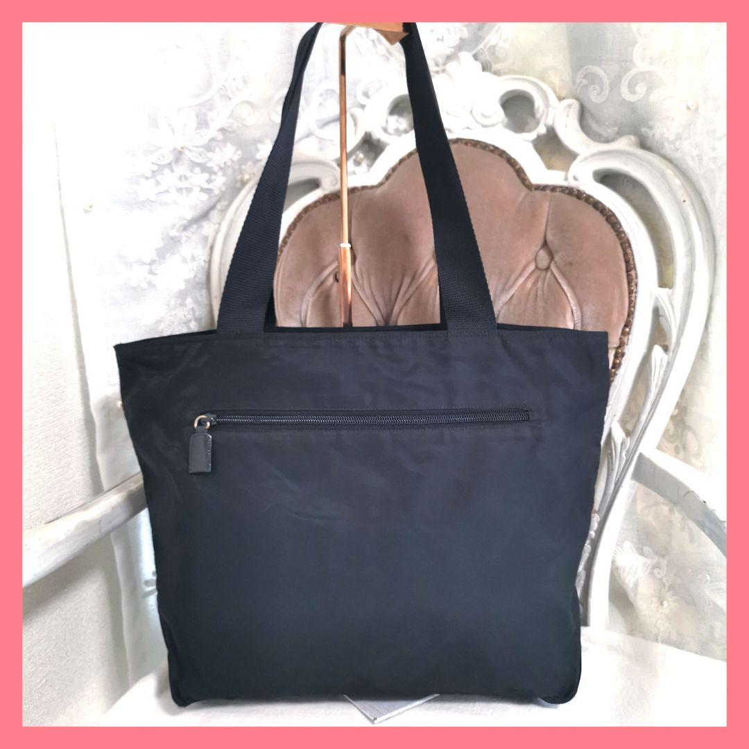 【美品】プラダPRADA 肩掛けトートバッグ 黒ポコノ 鑑定済!