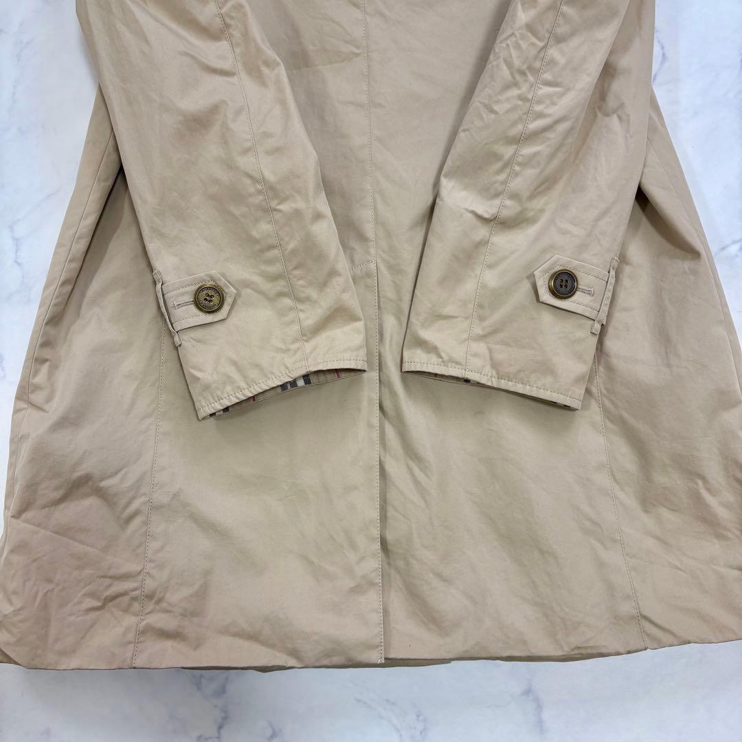 美品 バーバリー ロンドン ステンカラーコート ノバチェックライナー付 L相当