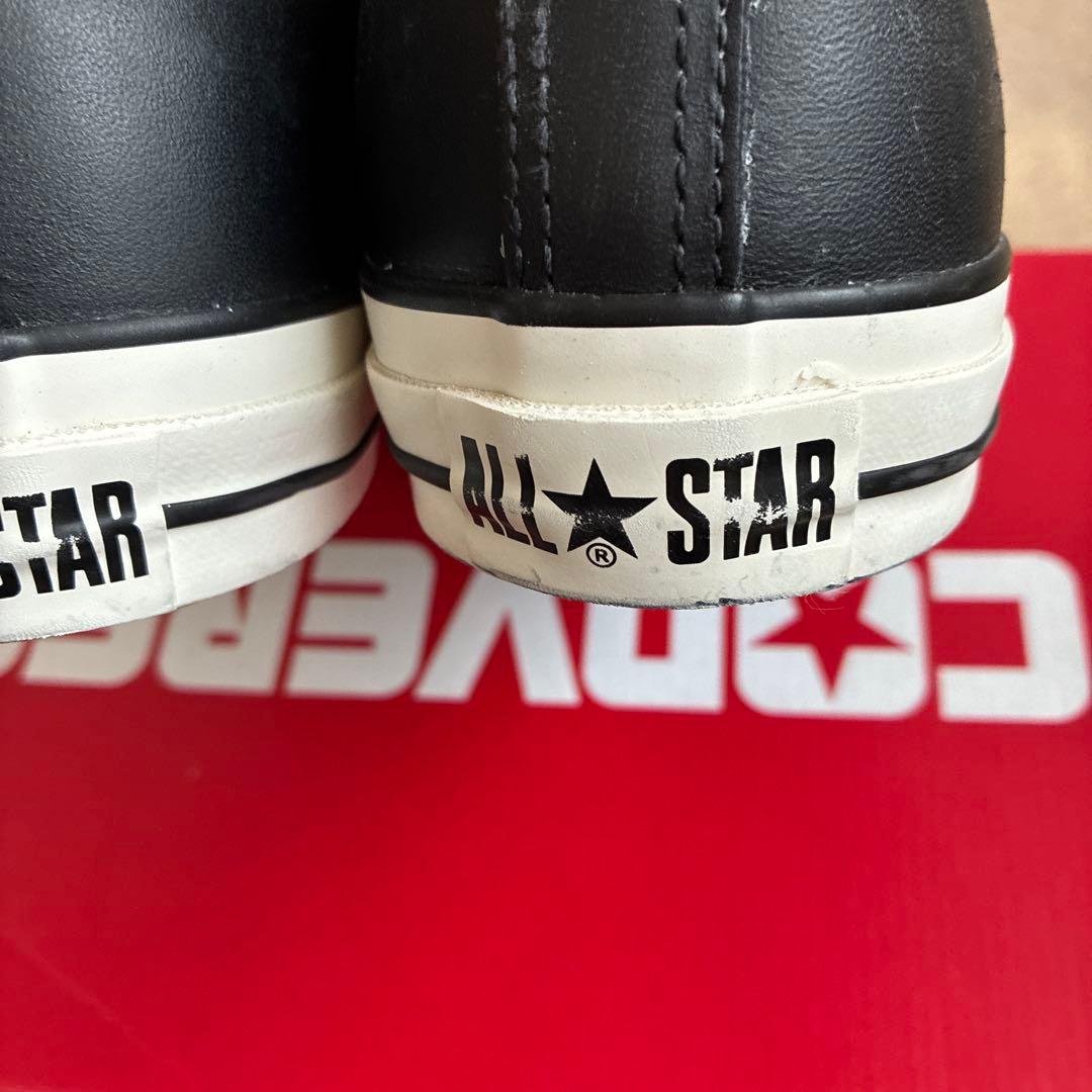 CONVERSE レザー　オールスター　ロー　オックス　ブラック　28