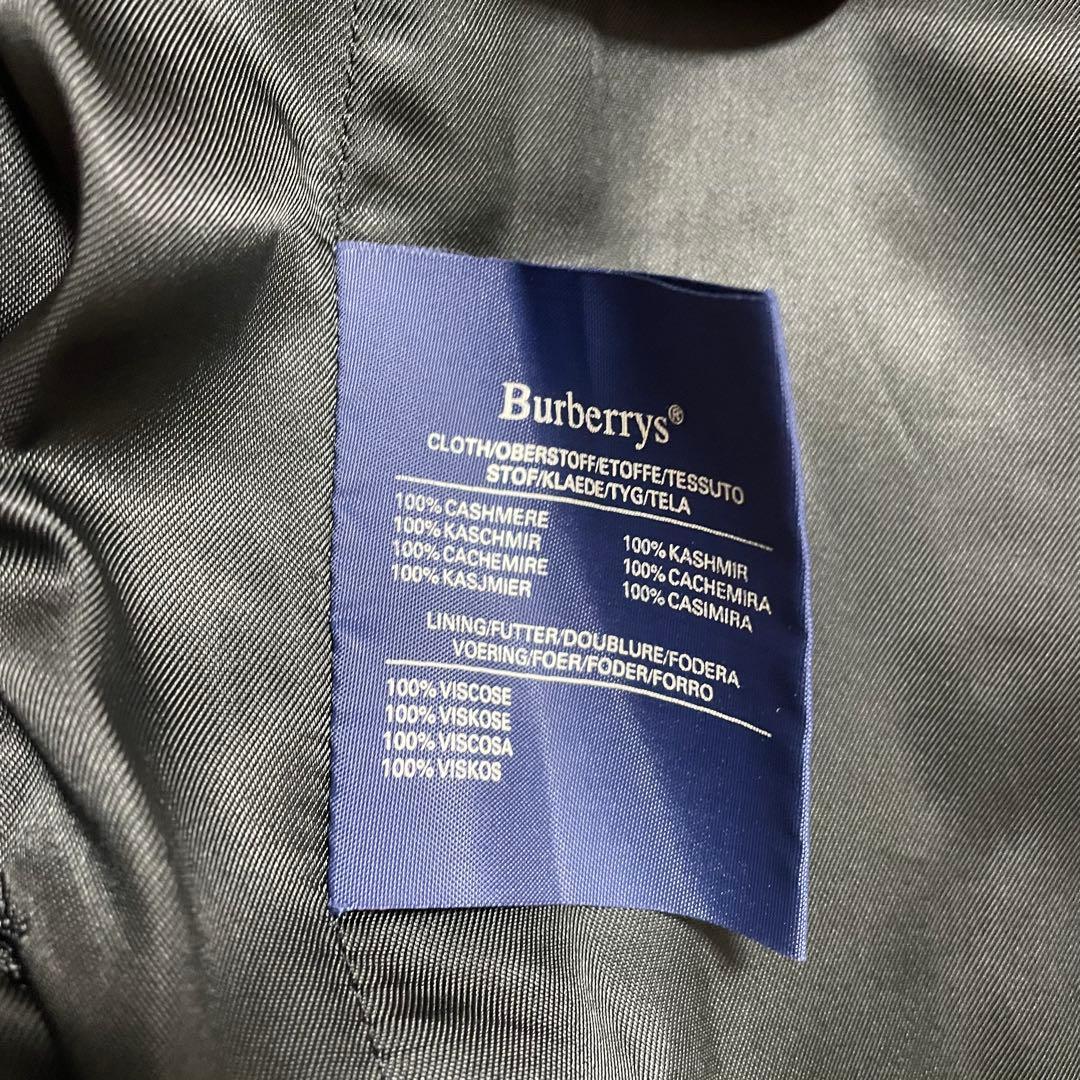 バーバリー カシミヤ 100% バルマカンコート イングランド製 ダークネイビー