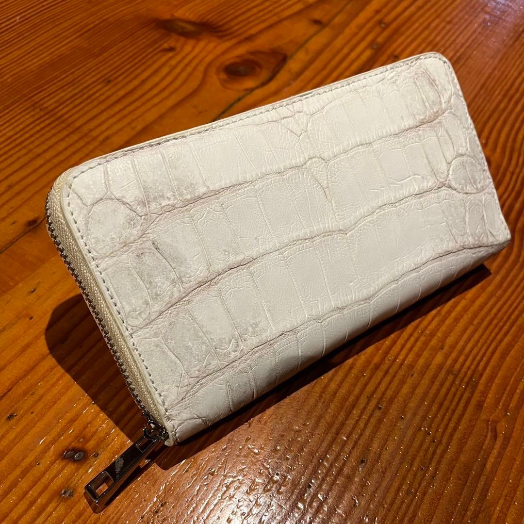 【新品・未使用】ヒマラヤクロコダイル　長財布　ラウンドファスナー　シャムワニ