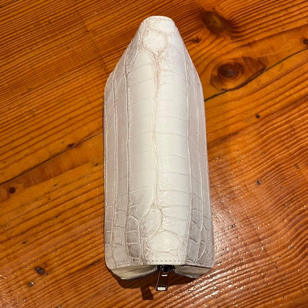 【新品・未使用】ヒマラヤクロコダイル　長財布　ラウンドファスナー　シャムワニ