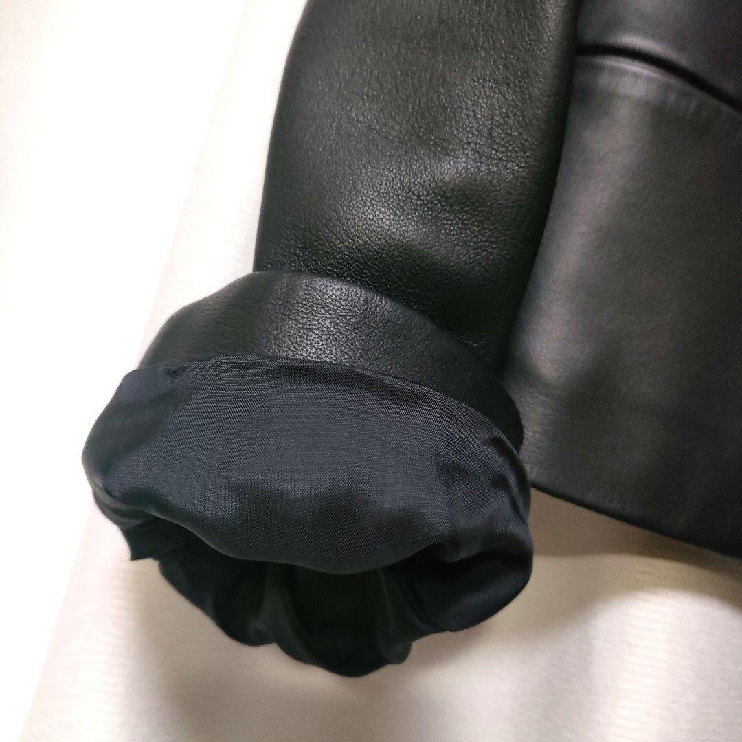 【美品】UNITED ARROWS UBCB シープレザー ノーカラージャケット