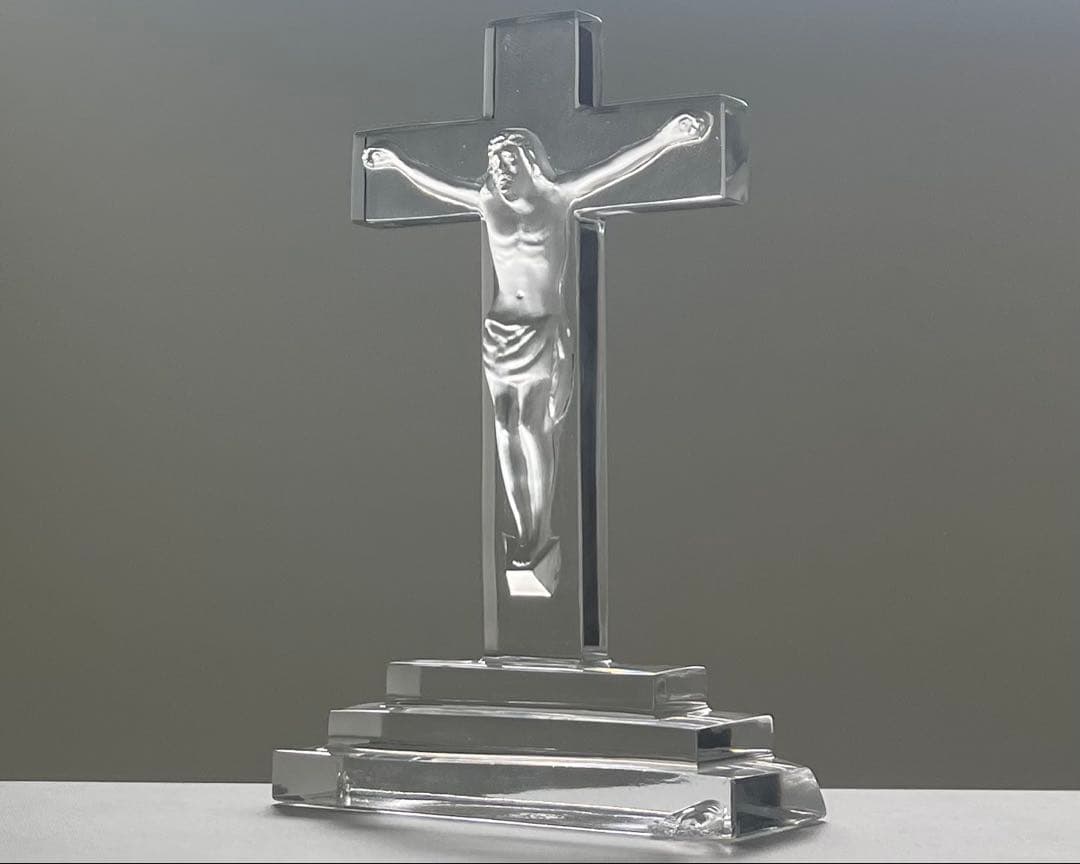 Baccarat バカラ/※極稀少型 イエス・キリスト十字架　立体像