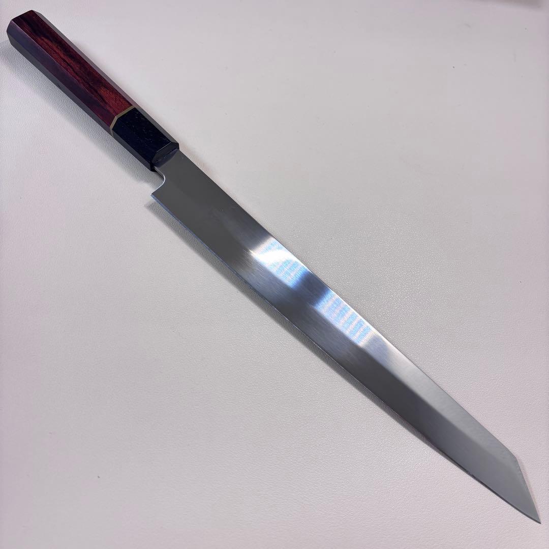 柳刃包丁 9寸 270mm 鏡面 切付柳刃包丁 鏡面　八角柄 刺身包丁༠༩