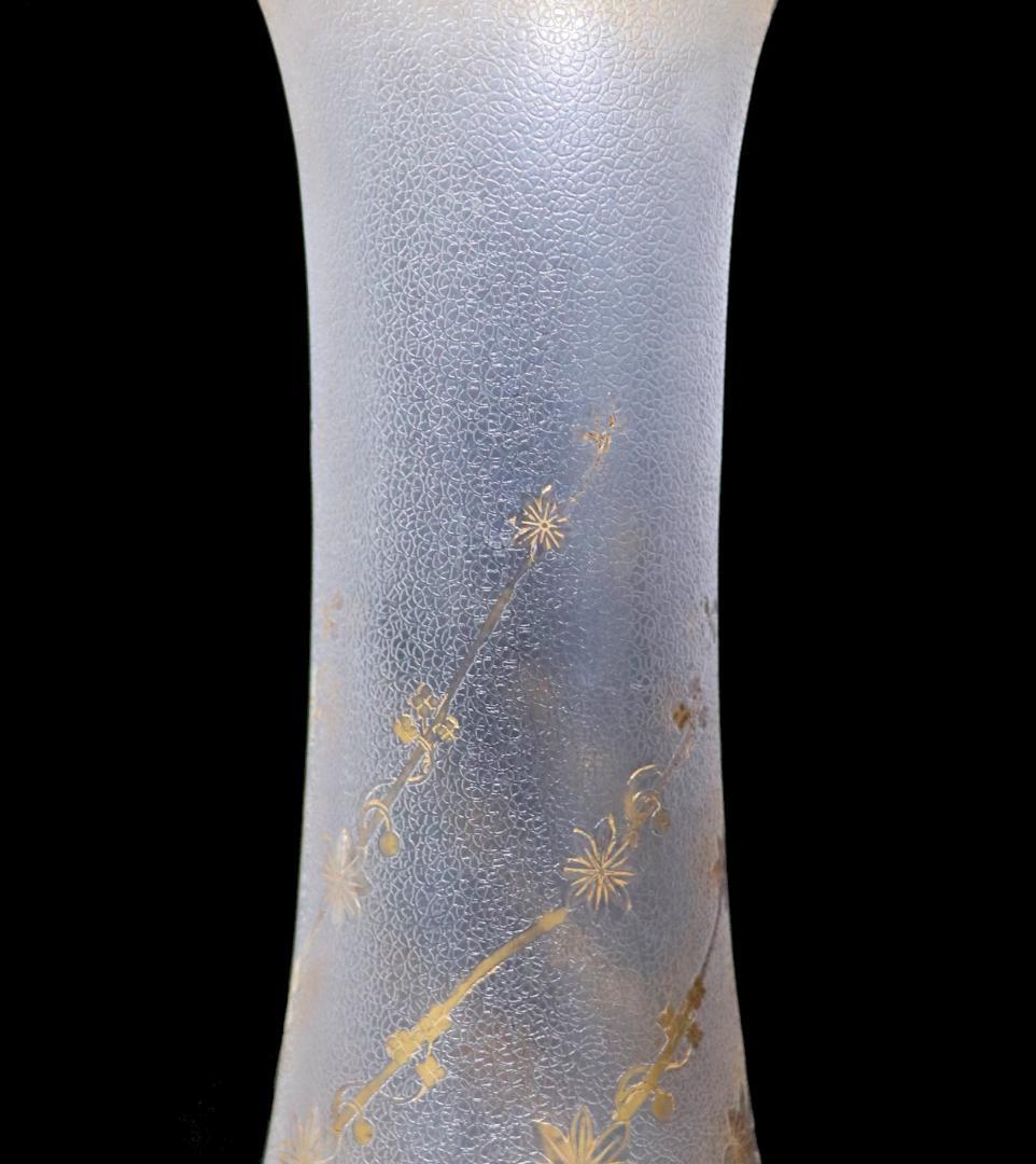 オールド・バカラ 入手困難!! 美術館級 金彩ジブレ装飾 大型花瓶 アンティーク