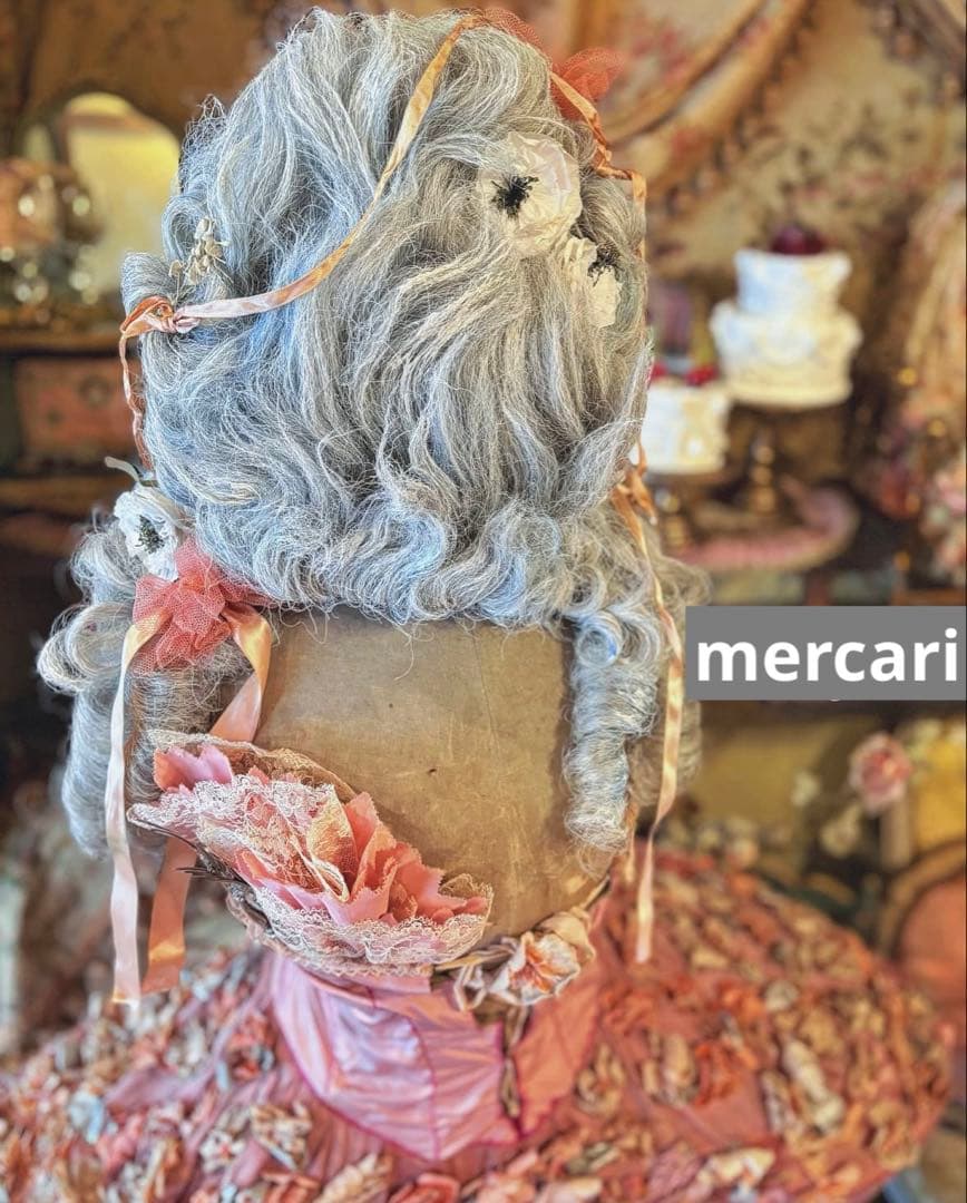 ★SALE★フランス　アンティーク　ヴィンテージ　希少　オペラ　ロココ　ウィッグ