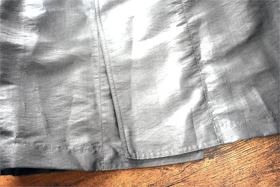 定価６万 DKNY ダナキャラン 光沢 ナイロン トレンチコート シルバーメンズ