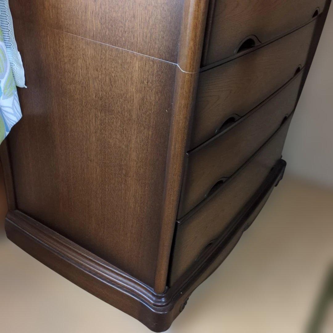 桐製ダークブラウン箪笥