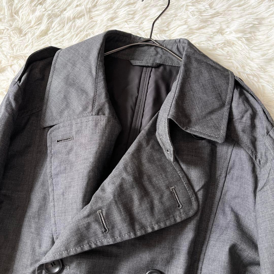 ARMANI アルマーニ メンズ トレンチコート ビジネス グレー