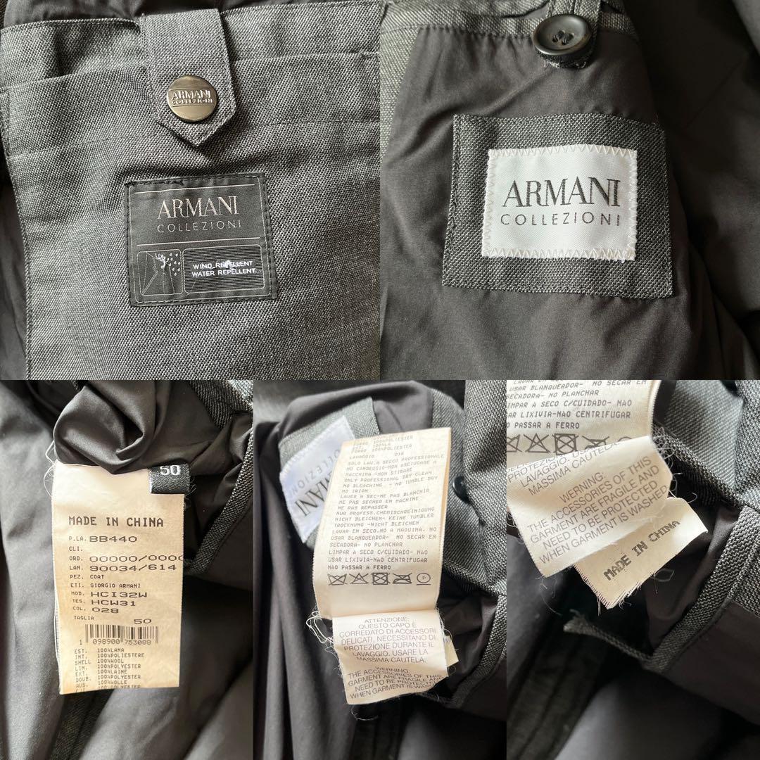 ARMANI アルマーニ メンズ トレンチコート ビジネス グレー