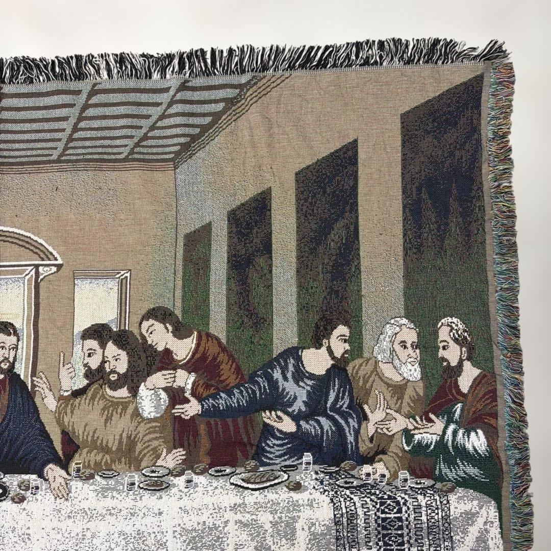 最後の晩餐　マルチカバー　ソファカバー　ヴィンテージラグ　137x173