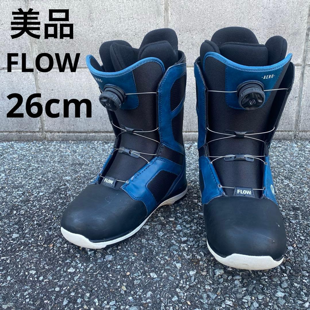 【美品】FLOW AERO COILER スノーボードブーツ　26cm ブルー