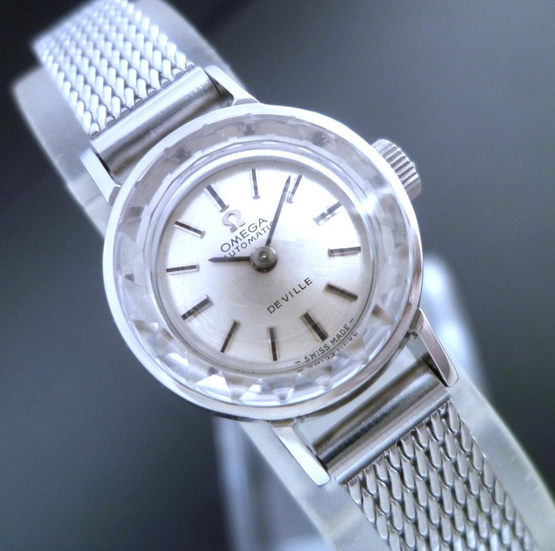 OH済　オメガ　1970年製 デビル　カットガラス　レディース　自動巻き　美品！