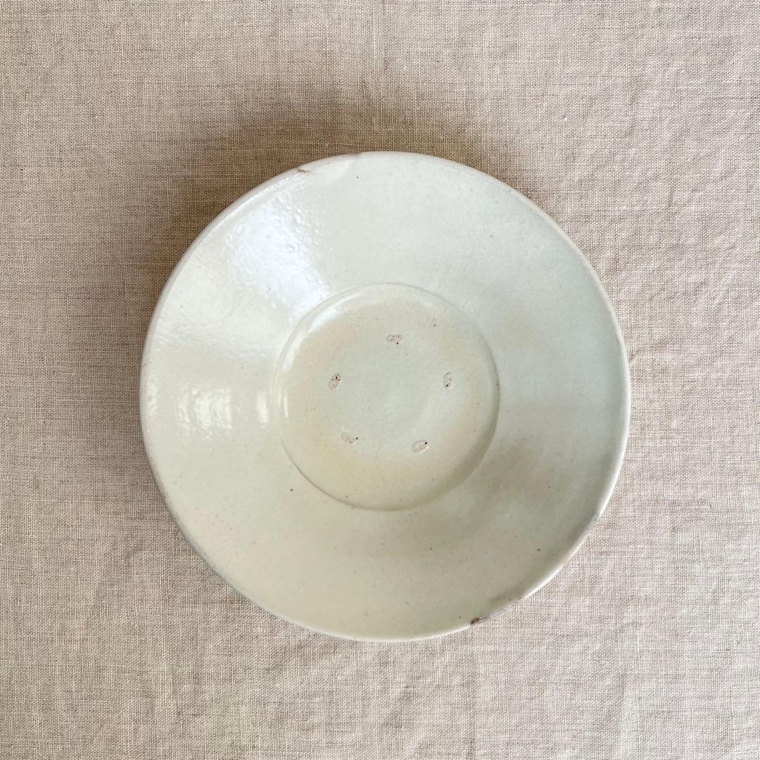 荒賀文成　粉引6寸つば皿　2枚セット