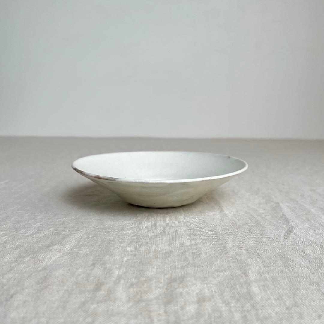 荒賀文成　粉引6寸つば皿　2枚セット