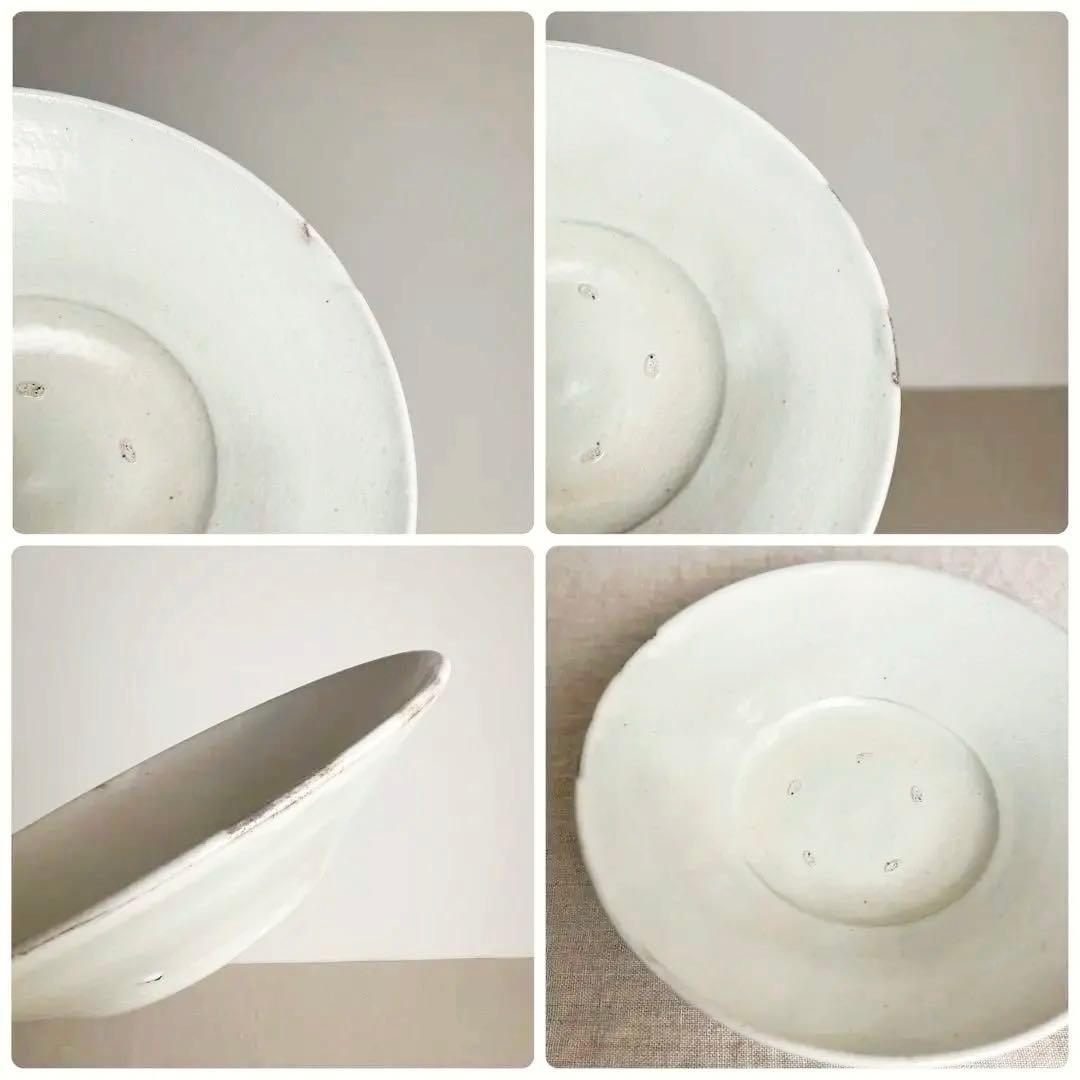 荒賀文成　粉引6寸つば皿　2枚セット