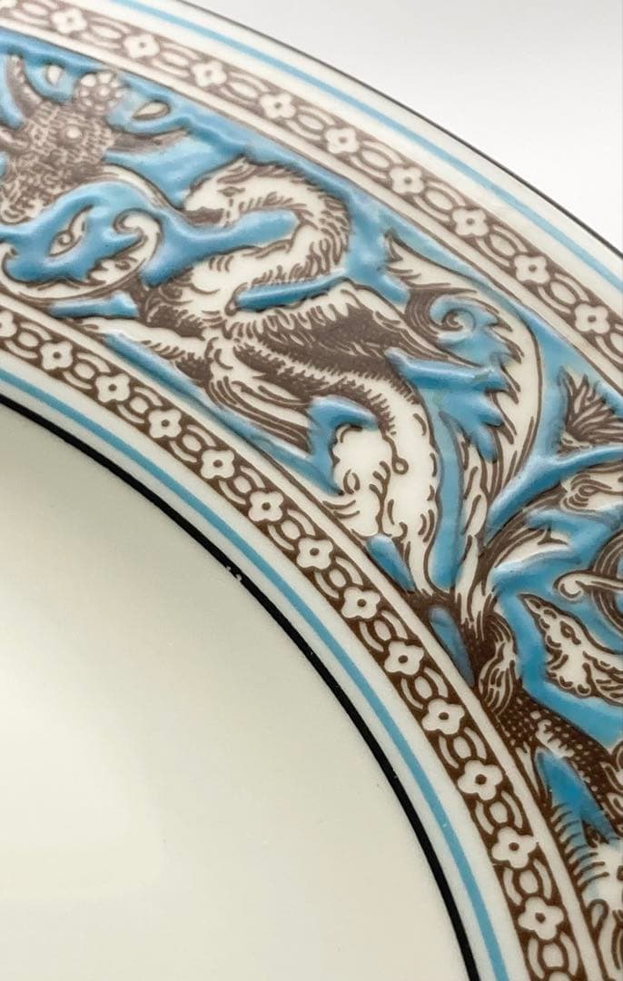 【3枚セット】 フロレンティーン ターコイズ プレート 22.5