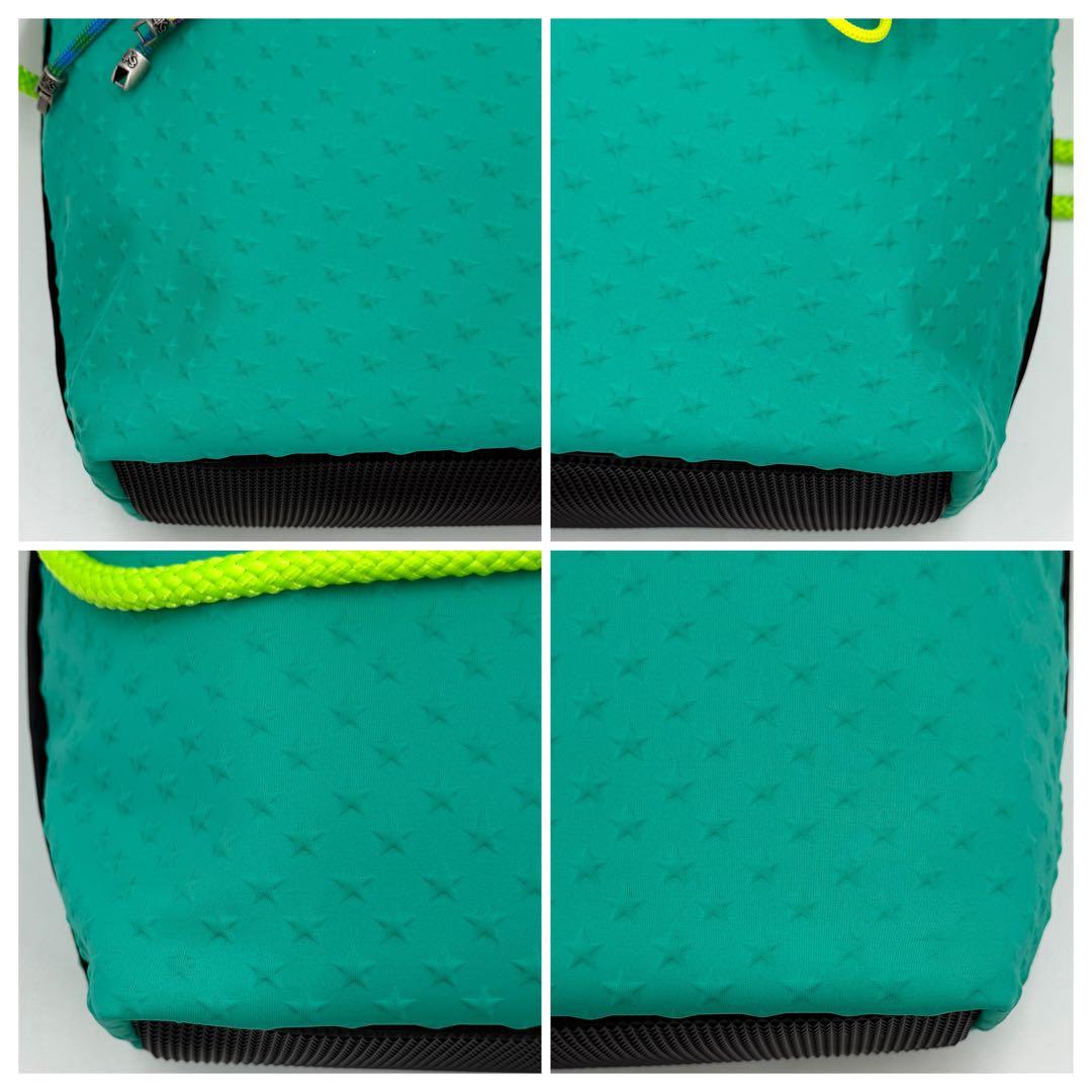 【美品】L4K3 ボストンバッグ クイーンレーク ネオプレン 2way グリーン